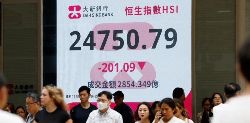 港股下跌 恒指跌201点