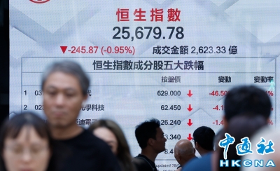 香港恒生指数跌245.87点　报25679.78点