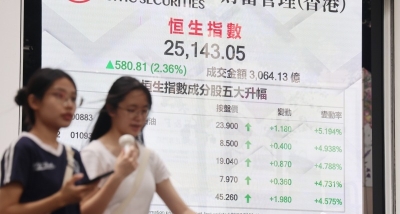 港股收升580点 能源股重回涨势